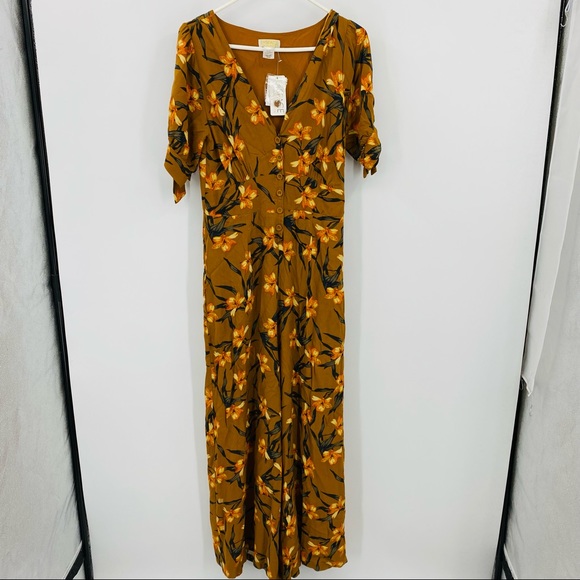 NEW L Space Floral Jumpsuit Medium - Picture 1 of 10